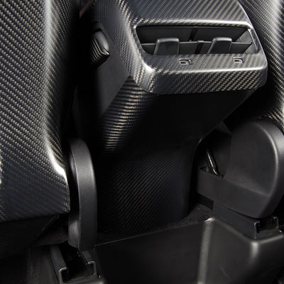 Tesla Model 3 / Y Backseat Centre Console Base Cap-REAL MOLDED CARBON FIBER