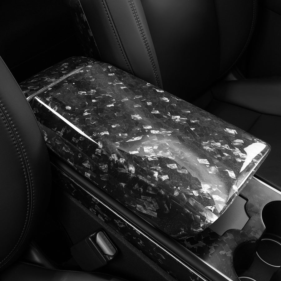 Tesla Model 3 / Y Armrest Cover-REAL MOLDED CARBON FIBER