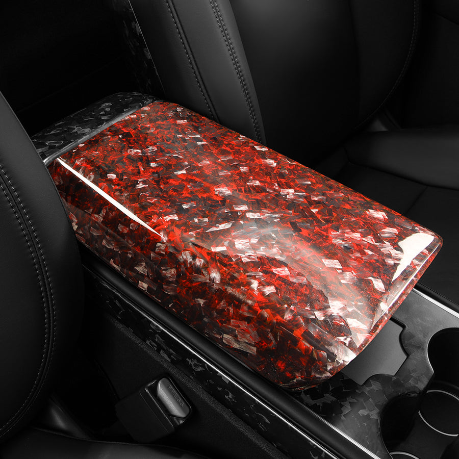 Tesla Model 3 / Y Armrest Cover-REAL MOLDED CARBON FIBER