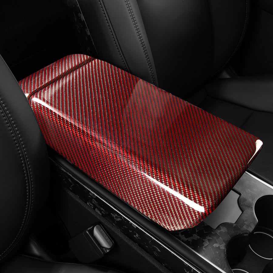 Tesla Model 3 / Y Armrest Cover-REAL MOLDED CARBON FIBER