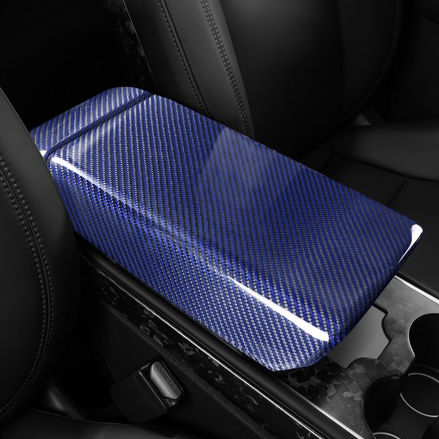 Tesla Model 3 / Y Armrest Cover-REAL MOLDED CARBON FIBER