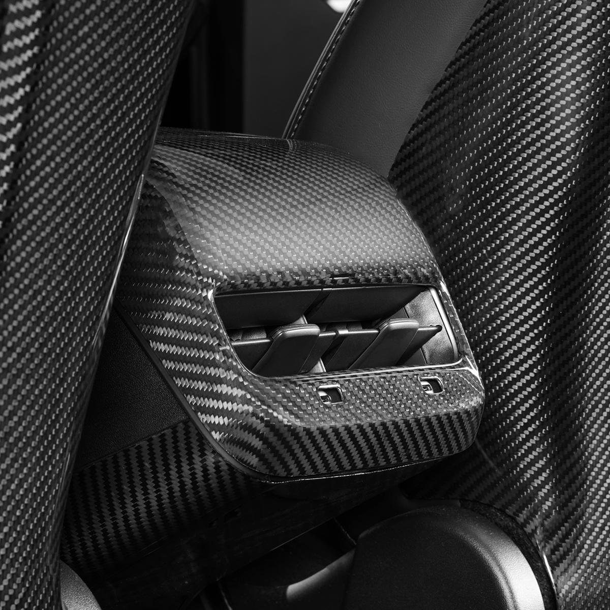 Tesla Model 3 / Y Backseat Vent Cap-REAL MOLDED CARBON FIBER