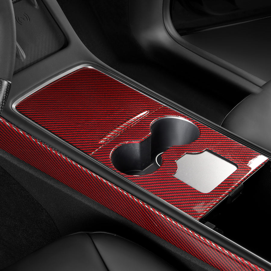 Tesla Model 3 / Y Centre Console Overlay-REAL MOLDED CARBON FIBER