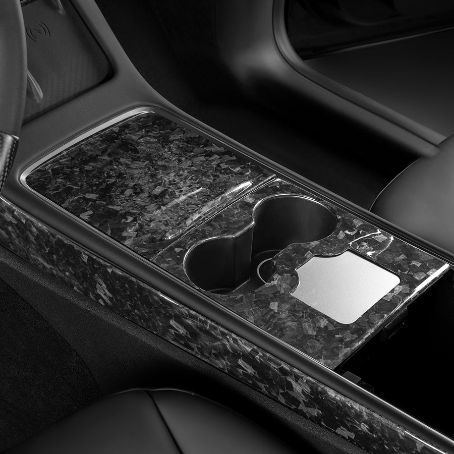 Tesla Model 3 / Y Centre Console Overlay-REAL MOLDED CARBON FIBER