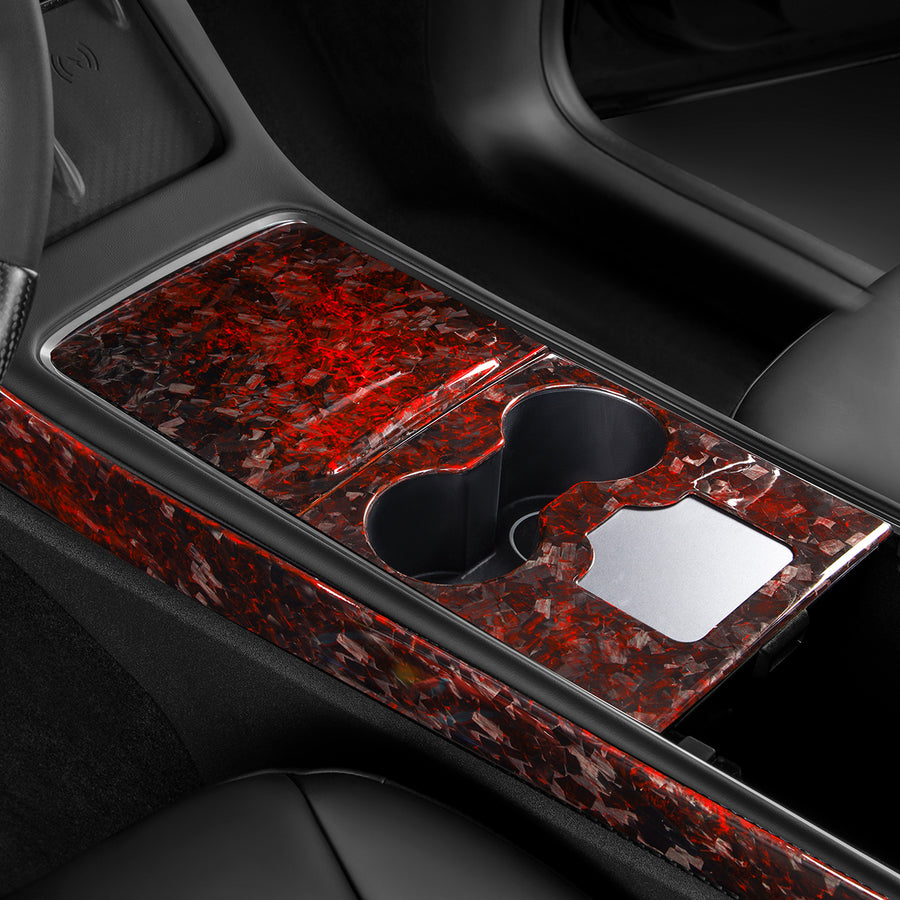 Tesla Model 3 / Y Centre Console Overlay-REAL MOLDED CARBON FIBER