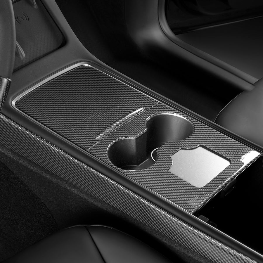 Tesla Model 3 / Y Centre Console Overlay-REAL MOLDED CARBON FIBER