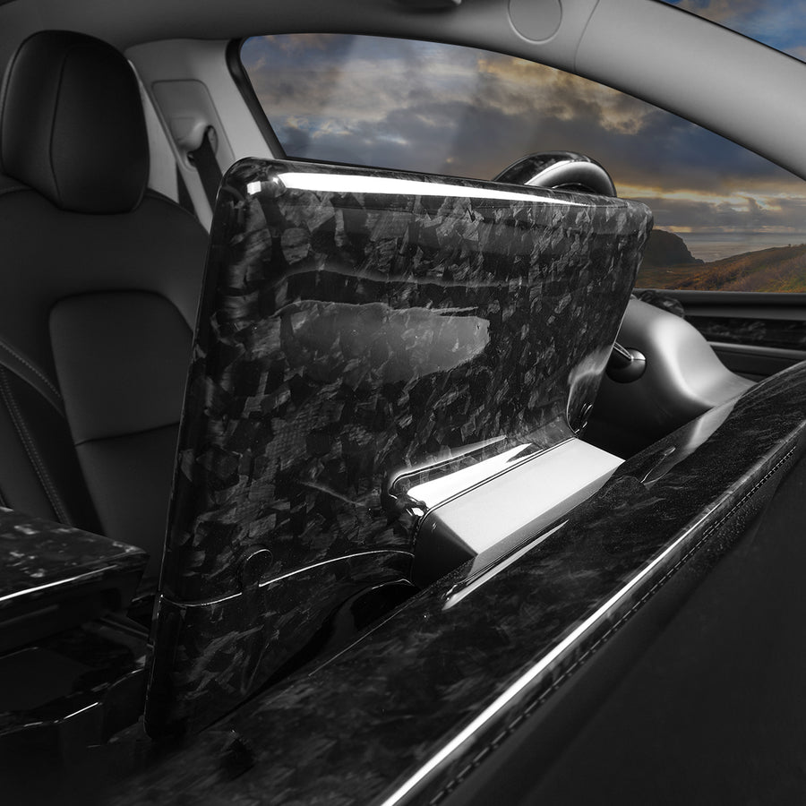 Tesla Model 3 / Y Display Shade Cover-REAL MOLDED CARBON FIBER