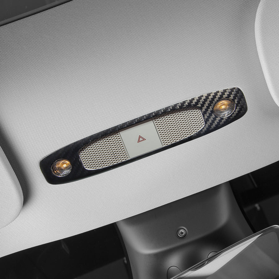 TESLA MODEL 3 / Y FRONT READING LIGHT COVER -REAL MOLDED CARBON FIBER