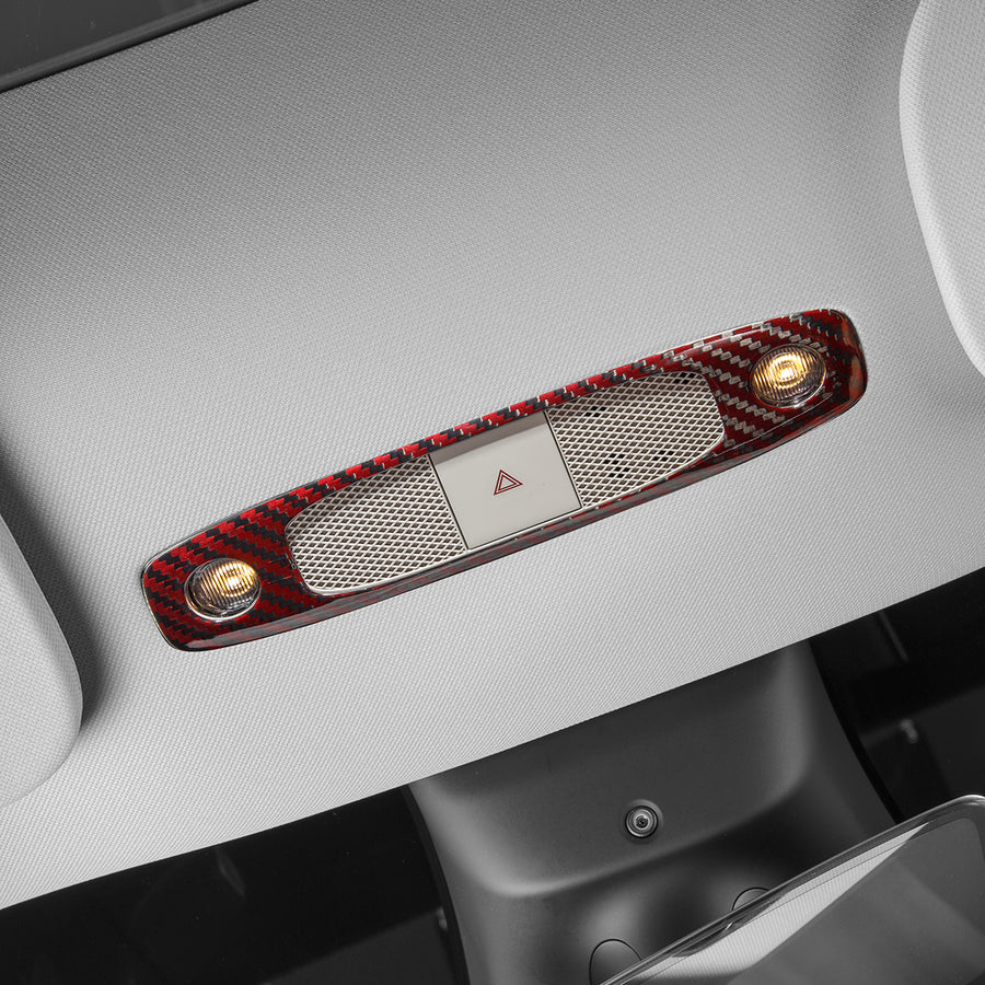 TESLA MODEL 3 / Y FRONT READING LIGHT COVER -REAL MOLDED CARBON FIBER