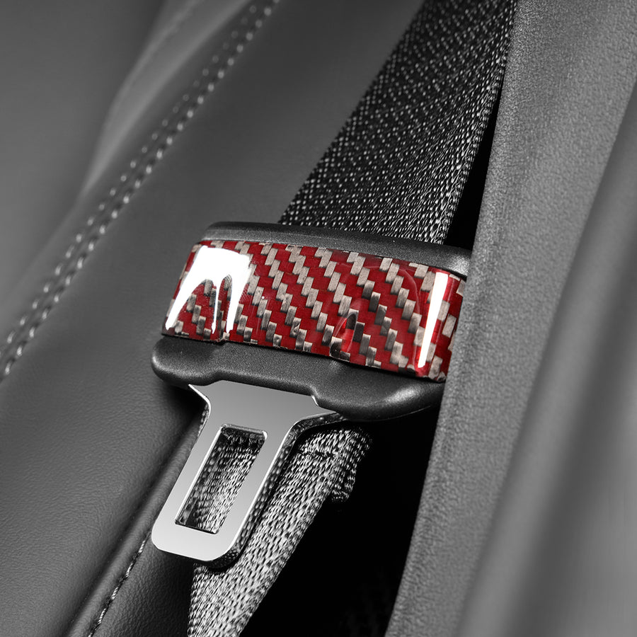 Tesla Model 3 / Y Seat belt Decorative -REAL CARBON FIBER