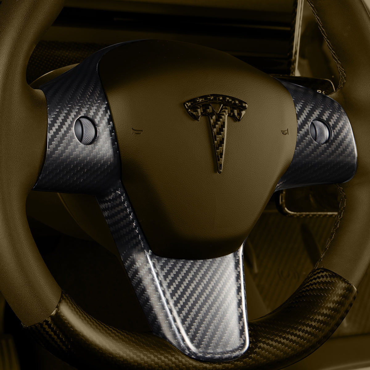 TOPABYTE Lenkradabdeckung für 2017-2023 Tesla Model Y Model 3 Zubehör Car  Steering Wheel Cover Protector Antip, Nicht für Model 3 Highland (Red