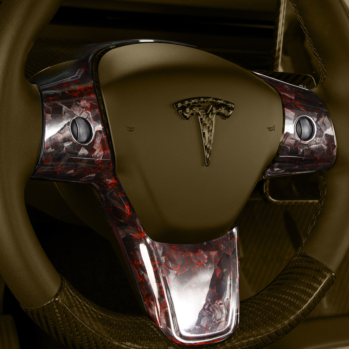 Tesla Model 3 / Y Steering Wheel Top Cap-REAL MOLDED DRY CARBON – CARBONATI  USA